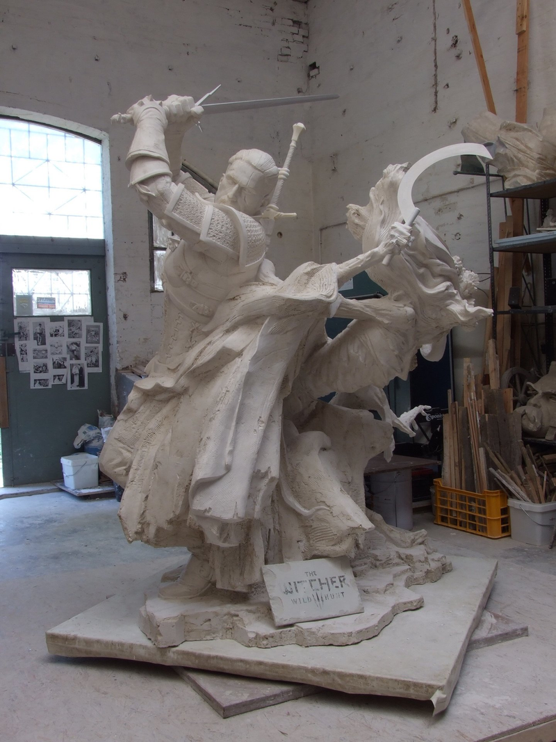 Illustration for article titled Giant Witcher 3 Sculpture Is As Handsome As Geralt